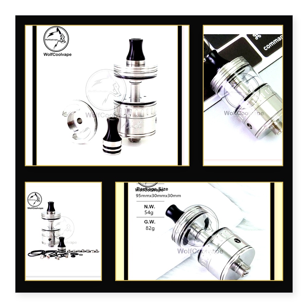 Wolfcoolvape NOLA RTA 22mm 재구축 - Vaping Air 리뷰 및 가격