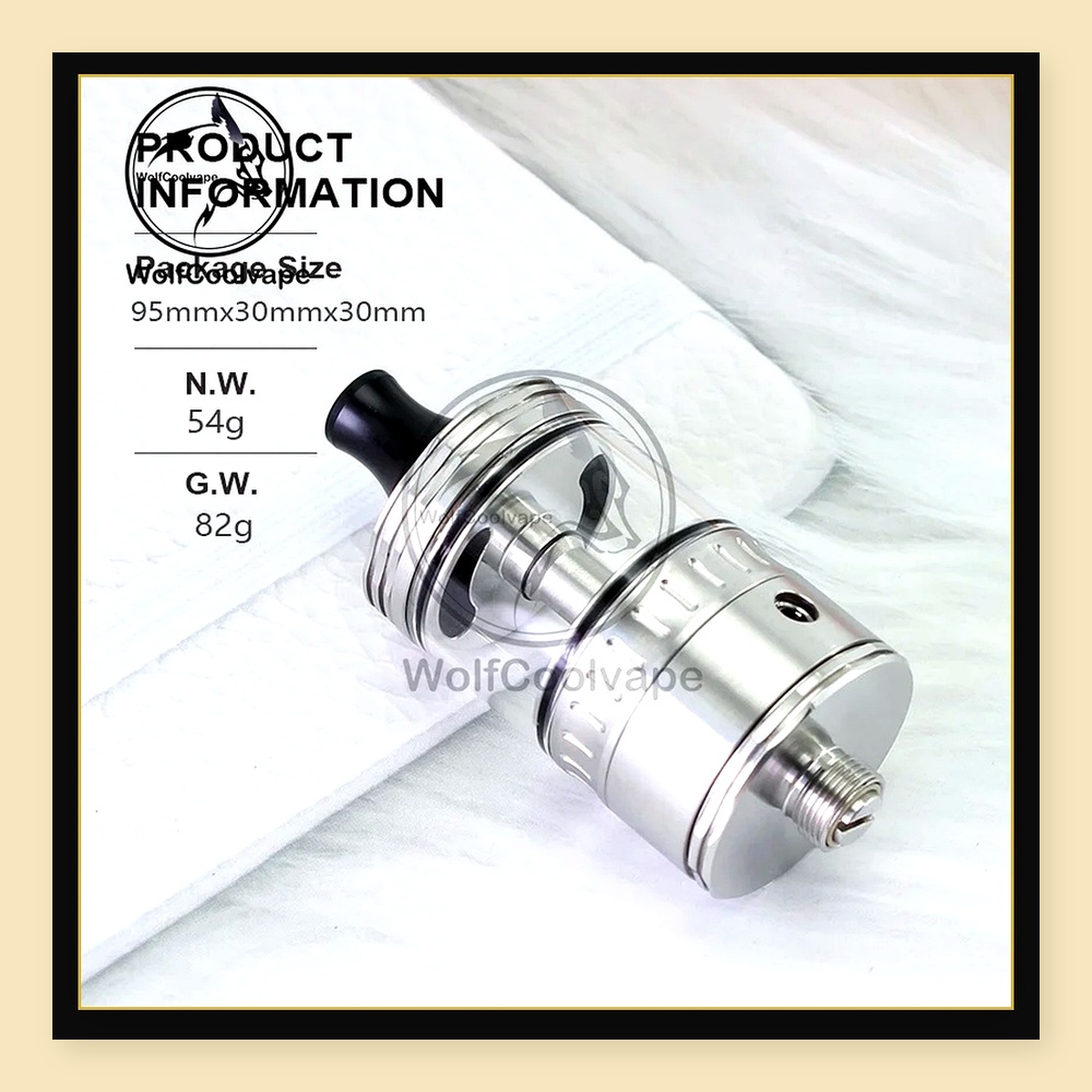 Wolfcoolvape NOLA RTA 22mm 재구축 - Vaping Air 리뷰 및 가격