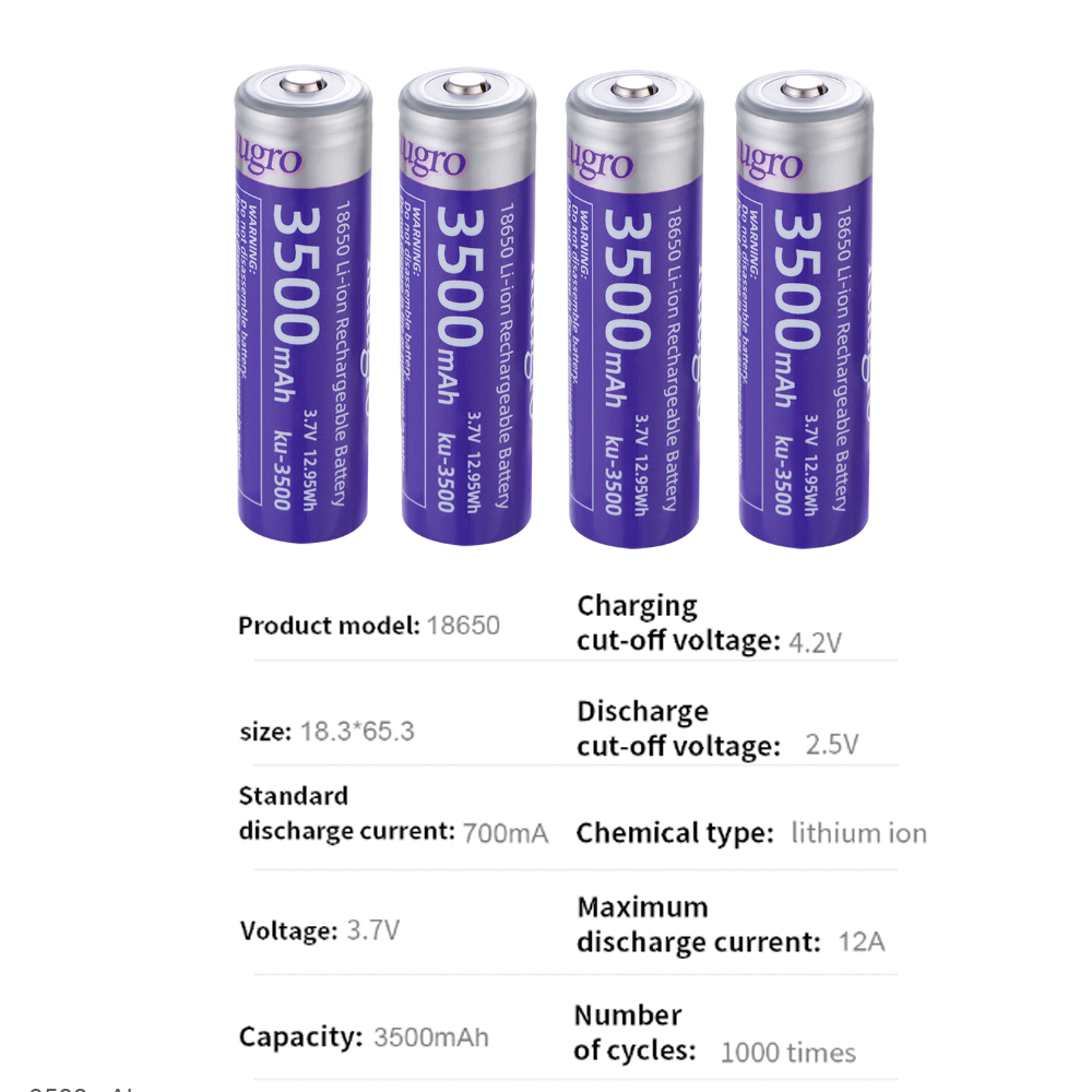 Kuugro Ku-3500 18650 배터리 3500m - Vape Battery 18650 리뷰 및 가격