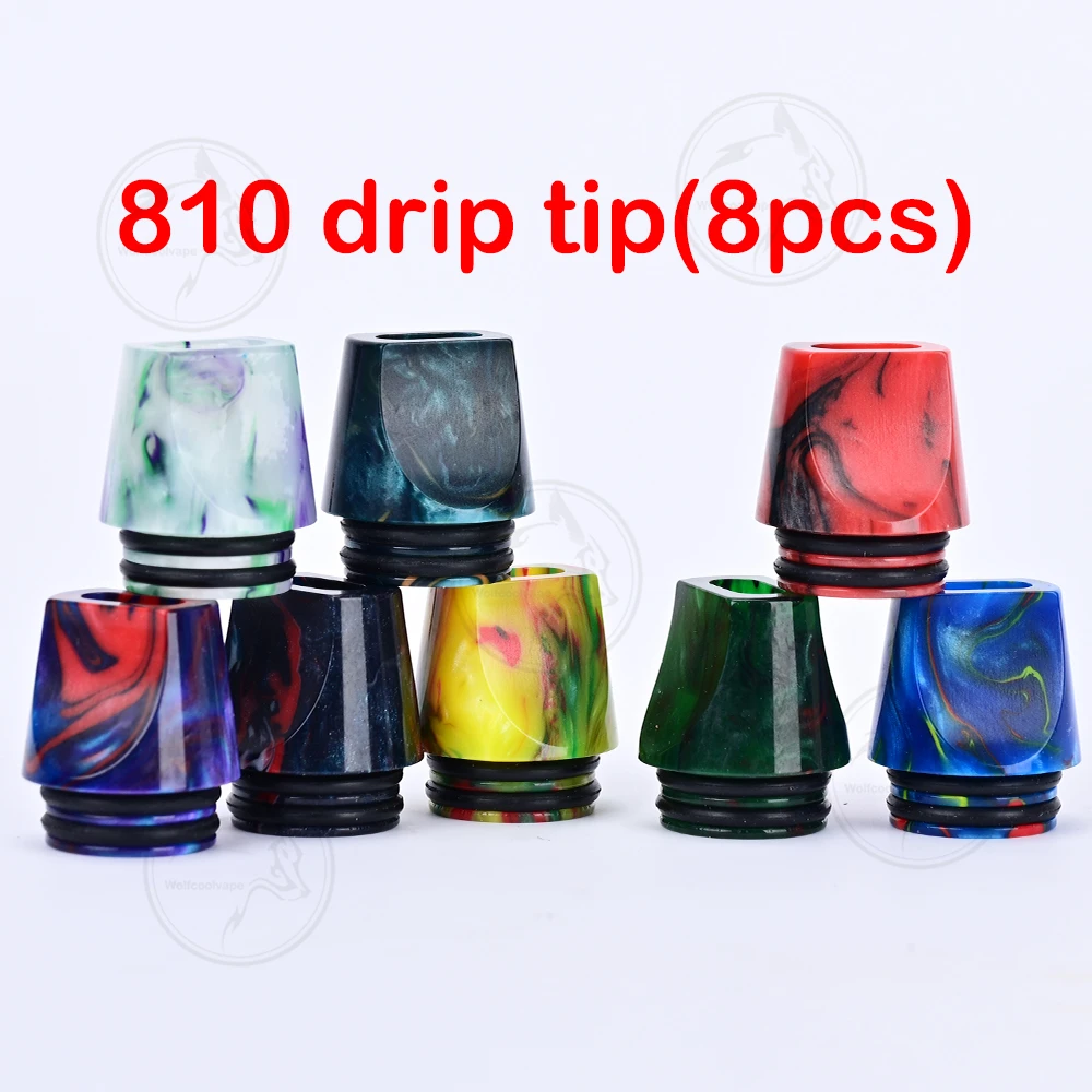 8pcs Wolfcoolvape Atomizer 810 - Drip Tip Resin 리뷰 및 가격